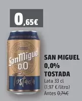 Oferta de San Miguel - 0.0% Tostada por 0,65€ en Dialprix