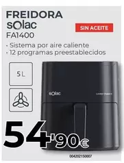 Oferta de Solac - Freidora por 54,9€ en Tien 21