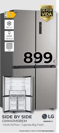 Oferta de LG - Side By Side Gmm4imssem por 899€ en Tien 21