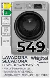 Oferta de Whirlpool - Lavadora  Secadora por 549€ en Tien 21