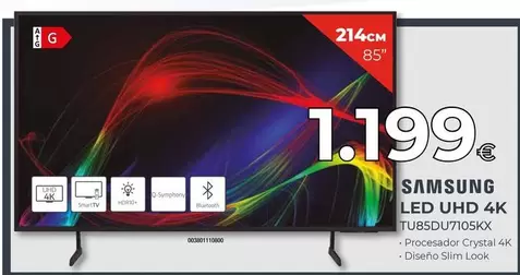 Oferta de Samsung - Led Uhd 4k Tu85du7105kx por 1199€ en Tien 21