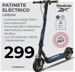 Oferta de Reebok - Patinete Eléctrico por 299€ en Tien 21