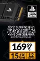 Oferta de WD - Disco Duro Interno Wd Black Sn8sdp M 2 2 por 169,99€ en Game