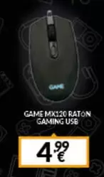 Oferta de Gaming - Game Mx120 Ratón Gaming Usb por 4,99€ en Game