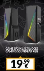 Oferta de Gaming - Game SPF In 1 Altavoces Gaming Soundbar RGB por 19,99€ en Game