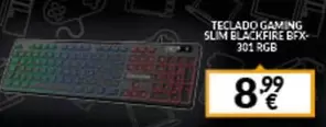 Oferta de Gaming - Teclado Gaming Slim Blackfire Bfx por 8,99€ en Game