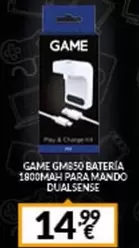 Oferta de Game Gm550 Bateria 1800mah Para Mando Dualsense por 14,99€ en Game