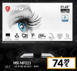 Oferta de MSI - Msi Mp223 por 74,99€ en Game