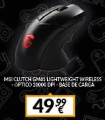 Oferta de MSI - Msi Clubch Gm41 Lightweight Wireless por 49,99€ en Game