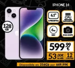 Oferta de Iphone 14 por 599,99€ en Game