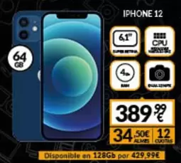 Oferta de Iphone 12 por 389,99€ en Game