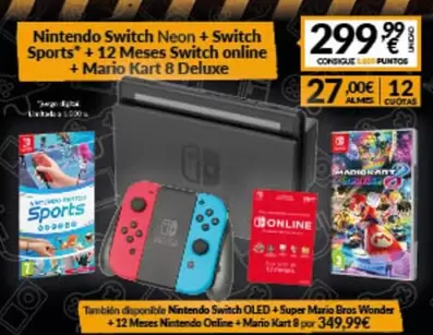 Oferta de Nintendo - Switch Oled + Switch por 299,99€ en Game