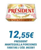 Oferta de Président - Mantequilla Porciones por 12,55€ en Dialsur Cash & Carry