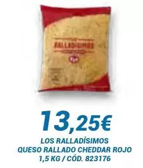 Oferta de Queso Rallado Cheddar Rojo por 13,25€ en Dialsur Cash & Carry