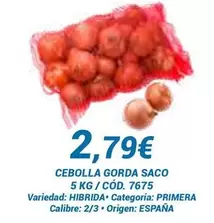 Oferta de Origen - Cebolla Gorda Saco por 2,79€ en Dialsur Cash & Carry