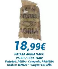 Oferta de Origen - Patata Saco por 18,99€ en Dialsur Cash & Carry