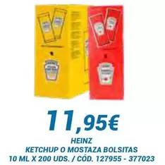 Oferta de Heinz - Ketchup O Mostaza Bolsitas por 11,95€ en Dialsur Cash & Carry