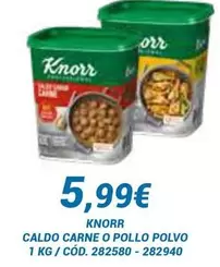 Oferta de Knorr - Caldo Carne O Pollo Polvo por 5,99€ en Dialsur Cash & Carry