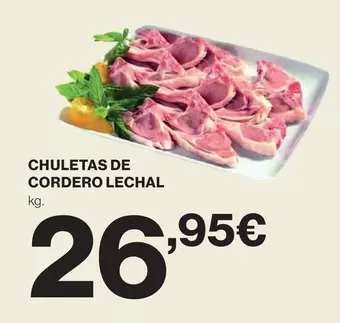 Oferta de Chuletas De Cordero Lechal por 26,95€ en Hipercor