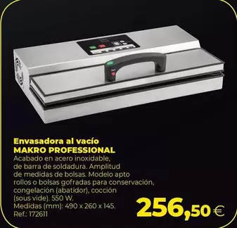 Oferta de Makro - Envasadora Al Vacio por 256,5€ en Makro