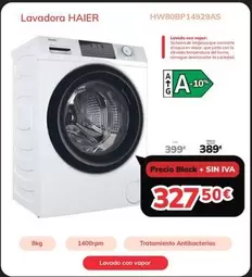 Oferta de Haier - Lavadora Hw80bp14929as por 327,5€ en Mi electro