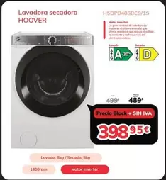 Oferta de Hoover - Lavadora Secadora H5dpb485bc9/1s por 398,95€ en Mi electro