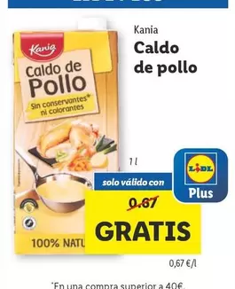 Oferta de Kania - Caldo De Pollo por 0,67€ en Lidl