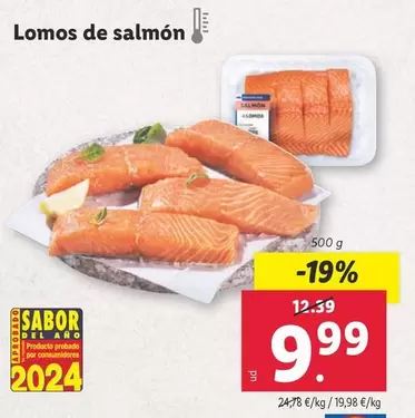 Oferta de Lomos De Salmon por 9,99€ en Lidl