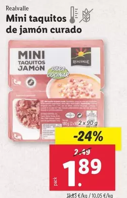 Oferta de Realvalle - Mini Taquitos De Jamon Curado por 1,89€ en Lidl