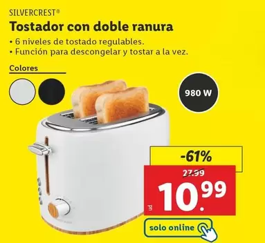 Oferta de SilverCrest - Tostador Con Doble Ranura por 10,99€ en Lidl