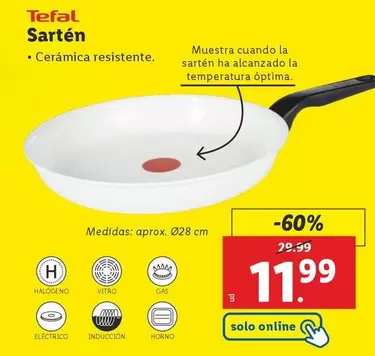 Oferta de Tefal - Sartén por 11,99€ en Lidl