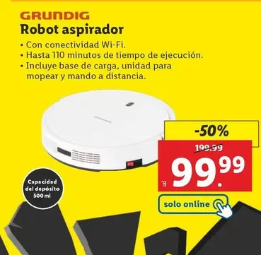 Oferta de Grundig - Robot Aspirador por 99,99€ en Lidl