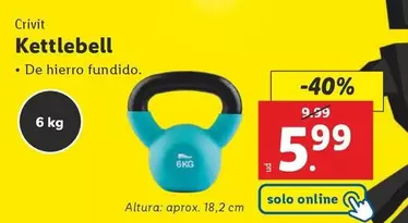 Oferta de Crivit - Kettlebell por 5,99€ en Lidl