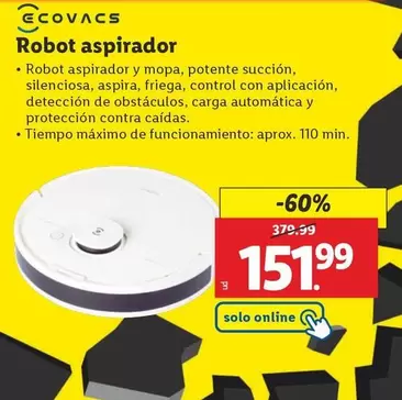 Oferta de Control - Robot Aspirador por 151,99€ en Lidl