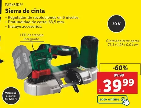 Oferta de Sierra - Sierra De Cinta por 39,99€ en Lidl