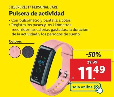 Oferta de SilverCrest - Pulsera De Actividad por 11,49€ en Lidl