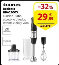 Oferta de Taurus - Batidora Hba1300x por 29,85€ en Alcampo