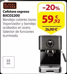 Oferta de Black & Decker - Cafetera Expreso BXC0200 por 59,92€ en Alcampo