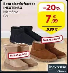 Oferta de Inextenso - Bota O Botín Forrado por 7,99€ en Alcampo