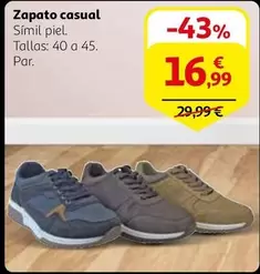 Oferta de Zapato casual por 16,99€ en Alcampo