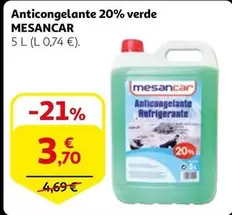 Oferta de Mesancar - Anticongelante 20% Verde por 3,7€ en Alcampo