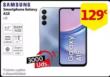 Oferta de Samsung - Smartphone Galaxy A15 por 129€ en Alcampo