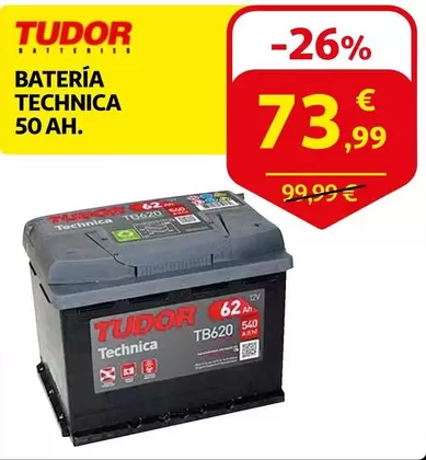 Oferta de Tudor - Batería Technica por 73,99€ en Alcampo