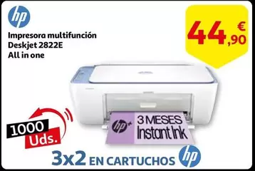 Oferta de HP - Impresora Multifunción Deskjet 2822E por 44,9€ en Alcampo