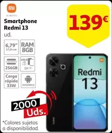 Oferta de Xiaomi - Smartphone Redmi 13 por 139€ en Alcampo