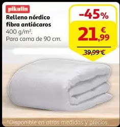 Oferta de Pikolin - Relleno Nordico Fibra Antiacaros por 21,99€ en Alcampo