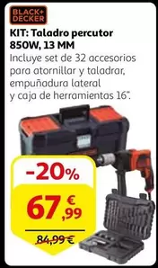 Oferta de Black & Decker - Taladro Percutor 850w, 13 Mm por 67,99€ en Alcampo