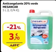 Oferta de Mesancar - Anticongelante 20% Verde por 3,7€ en Alcampo