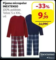 Oferta de Inextenso - Pijama Micropolar por 9,99€ en Alcampo