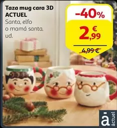 Oferta de Taza Mug Cara 3d por 2,99€ en Alcampo